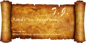 Takács Jozefina névjegykártya